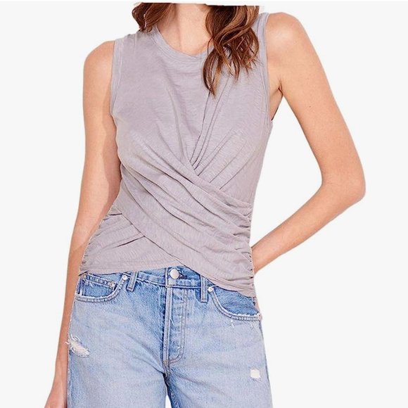 Sundry - NWOT - Sleeveless Twist Tank - Size 2 - Stone - Picture 2 of 4